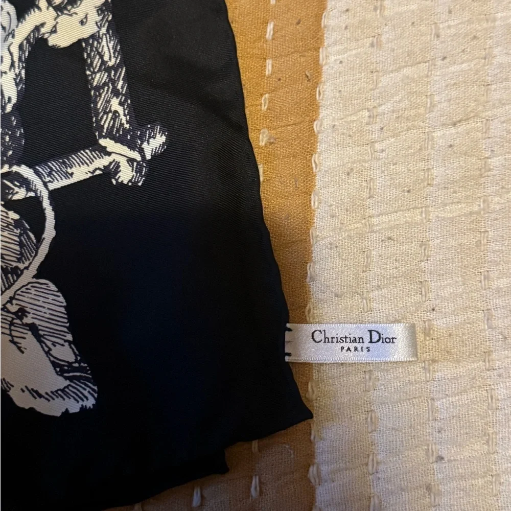 Dior Black La Force Silk Scarf